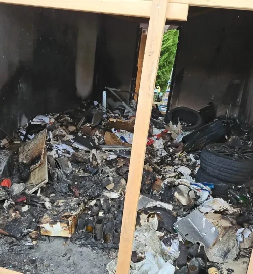 Sortierte Gegenstände für Entsorgung bei Haushaltsauflösung